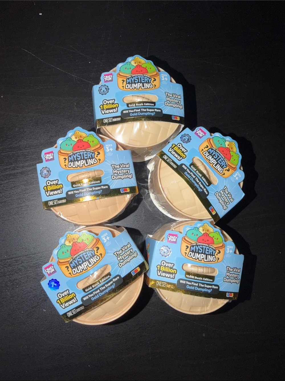 FIVE 5 Gold Edition Dumplings MINIS *All Sealed Find the rare ???